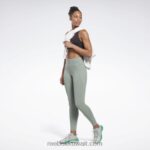 نحيف الانسجام الأخضر كولون لوكس بخصر مرتفع Reebok 0NZ0F233 - Image 2