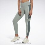 نحيف الانسجام الأخضر لوكس كولون بلوك بخصر مرتفع Reebok 0NZ0F525