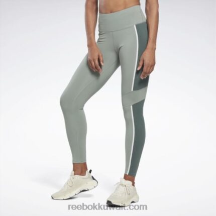 نحيف الانسجام الأخضر لوكس كولون بلوك بخصر مرتفع Reebok 0NZ0F525