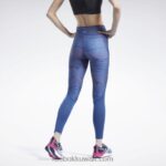 نحيف الباتيك الأزرق تشغيل طماق مطبوعة Reebok 0NZ0F960 - Image 3