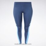 نحيف الباتيك الأزرق طماق شبكة جاهزة للتمارين الرياضية (حجم كبير) Reebok 0NZ0F810 - Image 8