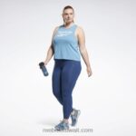 نحيف الباتيك الأزرق طماق لوكس (حجم كبير) Reebok 0NZ0F772 - Image 2