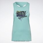 نحيف البط البري شبه الكلاسيكي ليه ميلز تانك توب بودي كومبات أكتيفشيل برسومات Reebok 0NZ0F552 - Image 6