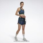نحيف الغابة الخضراء تشغيل حمالة صدر رياضية مطبوعة Reebok 0NZ0F690 - Image 2