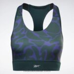 نحيف الغابة الخضراء تشغيل حمالة صدر رياضية مطبوعة Reebok 0NZ0F690 - Image 6