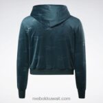 نحيف الغابة الخضراء كنزة كلاسيك انرجي كيو 4 قطيفة بسحاب (مقاس كبير) Reebok 0NZ0F893 - Image 8
