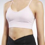 نحيف الوردي بكسل حمالة صدر رياضية جاهزة للتمارين الرياضية Reebok 0NZ0F673 - Image 5