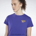 نحيف جريئة الأرجواني أساسيات التدريب تي شيرت برسومات Reebok 0NZ0F555 - Image 4