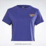 نحيف جريئة الأرجواني أساسيات التدريب تي شيرت برسومات Reebok 0NZ0F555 - Image 6