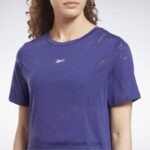 نحيف جريئة الأرجواني تي شيرت الإرهاق Reebok 0NZ0F801 - Image 4