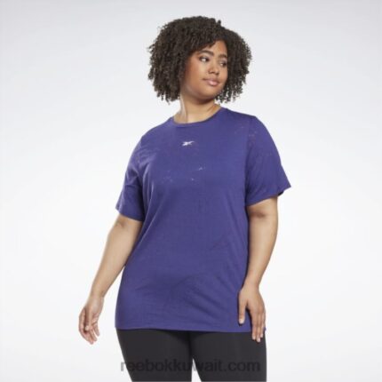 نحيف جريئة الأرجواني تي شيرت نضوب (حجم كبير) Reebok 0NZ0F545