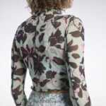 نحيف حكيم خفيف قميص شبكي بأكمام طويلة وطبعة أزهار كلاسيكية Reebok 0NZ0F750 - Image 6