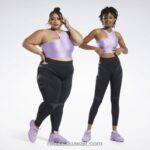 نحيف حيرة الأرجواني تانك توب قصير كتف واحد من كاردي بي (مقاس كبير) Reebok 0NZ0F461 - Image 4