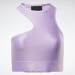 نحيف حيرة الأرجواني تانك توب قصير كتف واحد من كاردي بي (مقاس كبير) Reebok 0NZ0F461 - Image 9