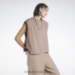 نحيف رمادي داكن أعلى خزان العضلات جيرسي الكلاسيكية Reebok 0NZ0F803