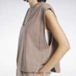 نحيف رمادي داكن أعلى خزان العضلات جيرسي الكلاسيكية Reebok 0NZ0F803 - Image 4