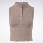 نحيف رمادي داكن بلوزة بدون أكمام من الجيرسيه المجهزة بقصّة كلاسيكية Reebok 0NZ0F748 - Image 8