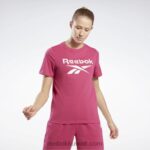 نحيف شبه فخور وردي / أبيض هوية تي شيرت Reebok 0NZ0F520