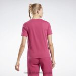 نحيف شبه فخور وردي / أبيض هوية تي شيرت Reebok 0NZ0F520 - Image 3