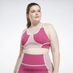 نحيف شبه وردي فخور حمالة صدر لوكس ريسر مبطنة بألوان متداخلة (حجم كبير) Reebok 0NZ0F804