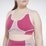 نحيف شبه وردي فخور حمالة صدر لوكس ريسر مبطنة بألوان متداخلة (حجم كبير) Reebok 0NZ0F804 - Image 5