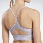 نحيف ضباب بنفسجي حمالة صدر مطبوعة مموهة جاهزة للتمارين الرياضية Reebok 0NZ0F662 - Image 5