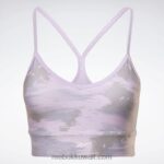 نحيف ضباب بنفسجي حمالة صدر مطبوعة مموهة جاهزة للتمارين الرياضية Reebok 0NZ0F662 - Image 7