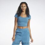 نحيف فولاذي أزرق s23-r تي شيرت جيرسيه قصير كلاسيكي Reebok 0NZ0F884