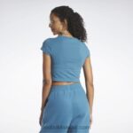 نحيف فولاذي أزرق s23-r تي شيرت جيرسيه قصير كلاسيكي Reebok 0NZ0F884 - Image 3