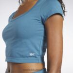 نحيف فولاذي أزرق s23-r تي شيرت جيرسيه قصير كلاسيكي Reebok 0NZ0F884 - Image 5