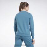نحيف فولاذي أزرق s23-r سويت شيرت صوف بشعار الماركة كبير Reebok 0NZ0F827 - Image 3