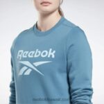 نحيف فولاذي أزرق s23-r سويت شيرت صوف بشعار الماركة كبير Reebok 0NZ0F827 - Image 4