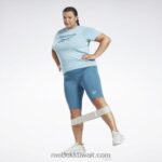 نحيف فولاذي أزرق s23-r شورت مجسم بشعار الماركة (مقاس كبير) Reebok 0NZ0F697 - Image 2