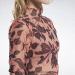 نحيف كانيون كورال قميص شبكي بأكمام طويلة وطبعة أزهار كلاسيكية Reebok 0NZ0F706 - Image 6