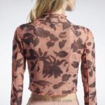 نحيف كانيون كورال قميص شبكي بأكمام طويلة وطبعة أزهار كلاسيكية Reebok 0NZ0F706 - Image 7