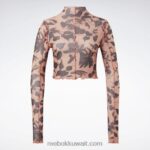نحيف كانيون كورال قميص شبكي بأكمام طويلة وطبعة أزهار كلاسيكية Reebok 0NZ0F706 - Image 8