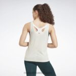 نحيف كلاسيكي أبيض أعلى خزان الرسومات الجاهزة للتمرين Reebok 0NZ0F558 - Image 3