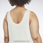 نحيف كلاسيكي أبيض أعلى خزان رسومي سوبريميوم جاهز للتمرين (حجم كبير) Reebok 0NZ0F908 - Image 4