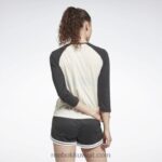 نحيف كلاسيكي أبيض تي شيرت بيسبول جاهز للتمرين Reebok 0NZ0F604 - Image 3