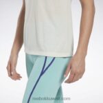 نحيف كلاسيكي أبيض ليه ميلز تانك توب برسومات عضلية Reebok 0NZ0F565 - Image 5