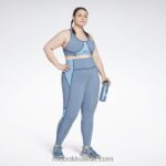 نحيف لائحة زرقاء حمالة صدر لوكس ريسر مبطنة بألوان متداخلة (حجم كبير) Reebok 0NZ0F832 - Image 3