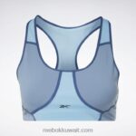 نحيف لائحة زرقاء حمالة صدر لوكس ريسر مبطنة بألوان متداخلة (حجم كبير) Reebok 0NZ0F832 - Image 8