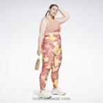 نحيف مادة شفافة طماق مطبوعة myt (حجم كبير) Reebok 0NZ0F894 - Image 2
