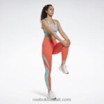 نحيف مضيئة شبه برتقالية تشغيل طماق ناقلات Reebok 0NZ0F562 - Image 2