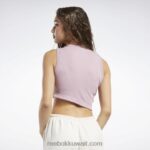 نحيف منقوع أرجواني تانك توب قصير مضلع كلاسيكي Reebok 0NZ0F560 - Image 3