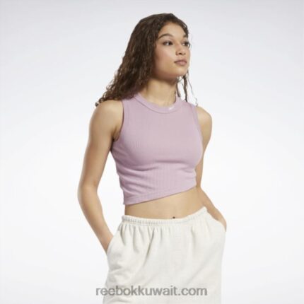 نحيف منقوع أرجواني تانك توب قصير مضلع كلاسيكي Reebok 0NZ0F560