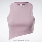 نحيف منقوع أرجواني تانك توب قصير مضلع كلاسيكي Reebok 0NZ0F560 - Image 7