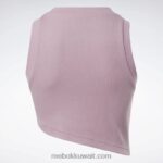 نحيف منقوع أرجواني تانك توب قصير مضلع كلاسيكي Reebok 0NZ0F560 - Image 8