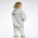 نحيف هيذر رمادي متوسط سويت شيرت صوف بشعار الماركة كبير Reebok 0NZ0F464 - Image 3