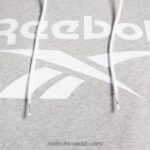 نحيف هيذر رمادي متوسط سويت شيرت صوف بشعار الماركة كبير Reebok 0NZ0F464 - Image 4